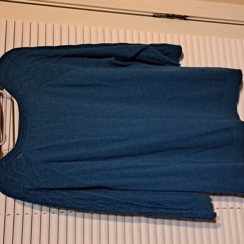 Sonoma Womens XL Teal 3/4 Sleeve Sweater - Picture 3 of 5